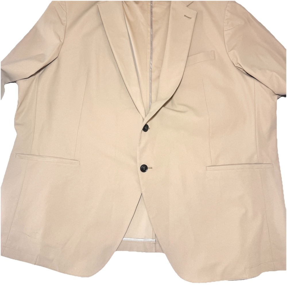 Sene FlexTech Travel Suit Mens Custom Made Unstructured Stretch 46-48L Khaki Tan - Picture 6 of 16